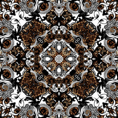 Paisley with animal skin pattern.