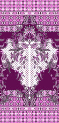 Multicolor illustration. Paisley pattern.