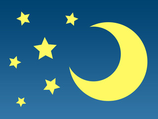 三日月と星 © chapinasu