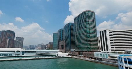 Naklejka premium Centrum miasta Hongkong