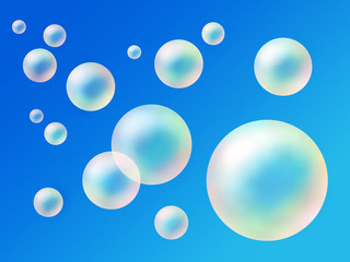 空に舞うしゃぼん玉