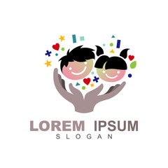 charity logo design template, kids logo