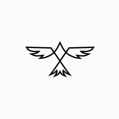 Abstract Flying Bird Logo Design Inspiration