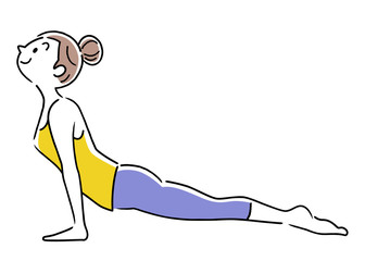 Illustration material: woman, yoga, pose, exercise, fitness