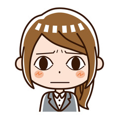 ビジネウーマン　何とも言えない表情