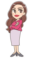 きれい おしゃれ マンガ風 女性