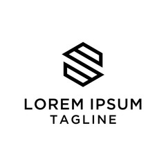 Letter S  Hexagon Logo Design Vector