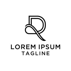 Monogram DR Logo Design Template Vector