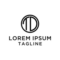 Letter TD Circle Logo Template