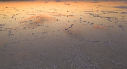 Evening, on the salt lake of Solonets-Tuzla