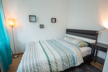 Interior of a renovated apartment interior, bedroom