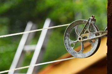 Old Fashioned Laundry Line Pulley