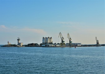 the harbor at the black sea of Mangalia city - Romania 03.Sept.2019