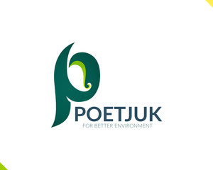 Isolated initial letter logo. Simple and clean, best for health, nature and environment company. Vector logo template.