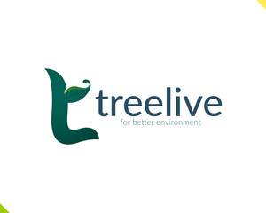 Isolated initial letter logo. Simple and clean, best for health, nature and environment company. Vector logo template.