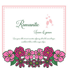 Seamless colorful floral frame background, for template of greeting card romantic. Vector