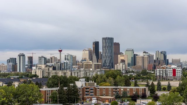 Timelapse of Calgary's beautiful skyline on a summer day. 