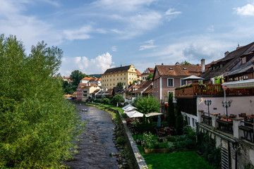 Fototapeta na wymiar cesky krumlov town and river