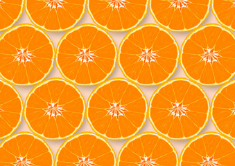 Sliced orange fruits texture abstract background vector illustration