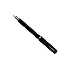 Fountain pen on a white background. Vector illustration.