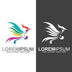 Obraz premium eagle with sport logo design template