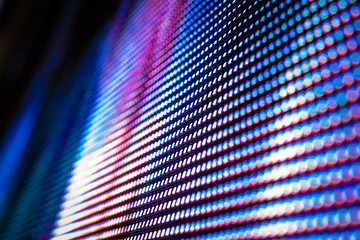 CloseUp LED blurred screen. LED soft focus background. abstract background ideal for design.