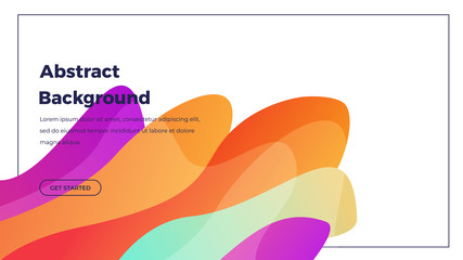 Colorful gradient fluid shapes background