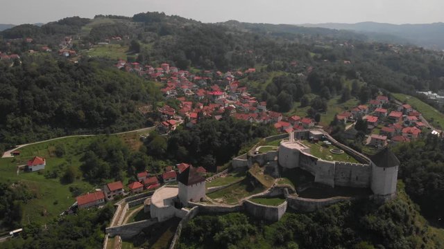 old town of Tešanj from air