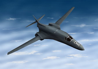 Naklejka premium Modern bomber aircraft. Original illustration.