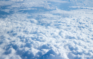 Beauty white cloud and clear blue sky in sunny day texture background