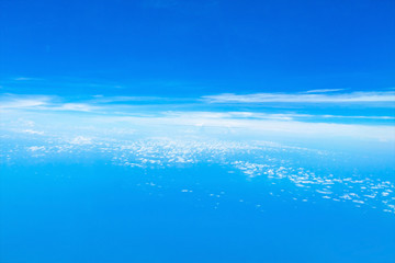 Beauty white cloud and clear blue sky in sunny day texture background