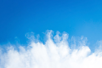 Beauty white cloud and clear blue sky in sunny day texture background