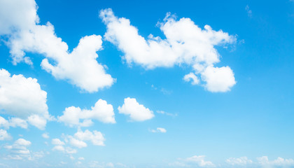 Beauty white cloud and clear blue sky in sunny day texture background