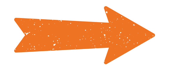 Distressed Arrow   Vintage Orange Pointer   Retro Directions © Blake Alan