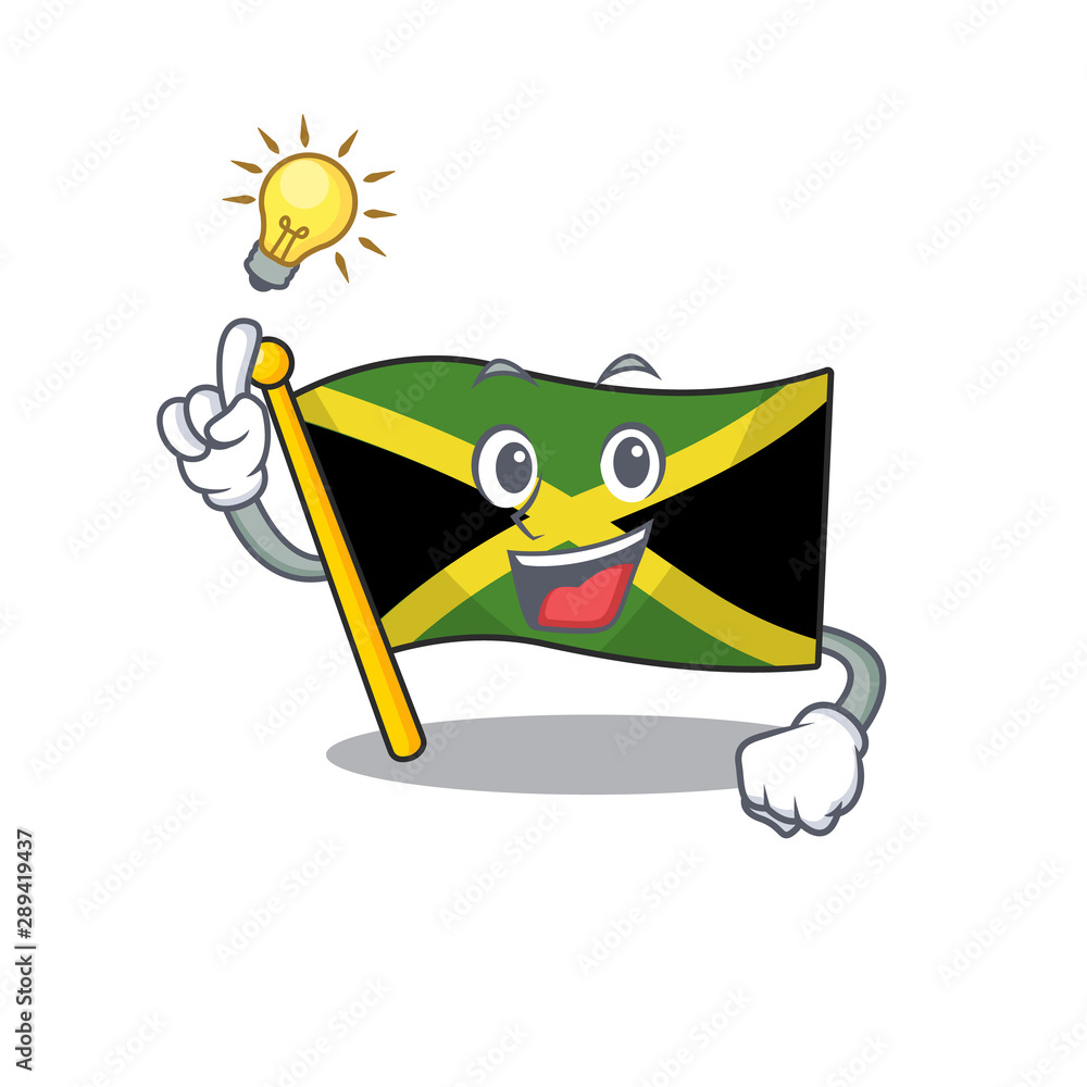 Sticker Have an idea jamaica flag folded in character drawer