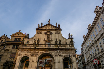 Fototapeta na wymiar church of saint salvator main entrance