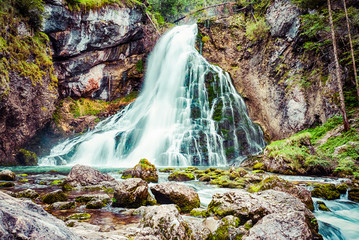 Golling waterfall in the Salzburger Land, Austria