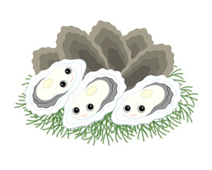 牡蠣 キャラクター イラスト