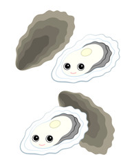 牡蠣 キャラクター イラスト