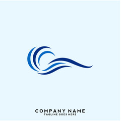 Water wave Logo Template
