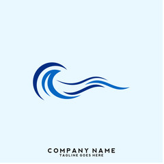 Water wave Logo Template