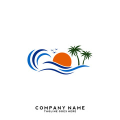 Water wave Logo Template