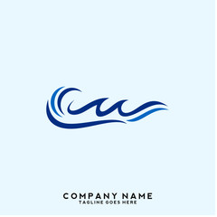 Water wave Logo Template