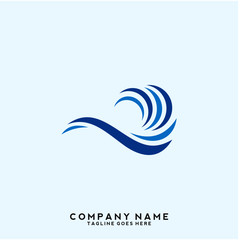 Fototapeta premium Water wave Logo Template