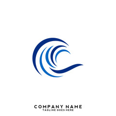 Water wave Logo Template