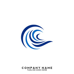 Water wave Logo Template