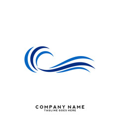 Water wave Logo Template