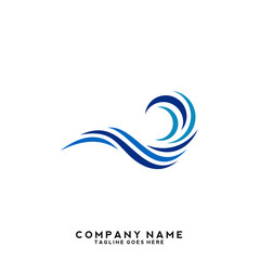 Water wave Logo Template