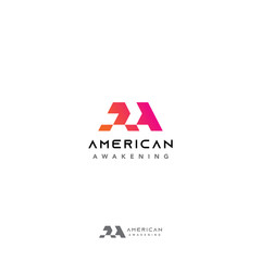 Fototapeta premium Initial letter A A typography Modern Logo Design Inspiration custom logo design vector