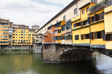 Fototapeta na wymiar Florence, The famous Ponte Vecchio Bridge close up